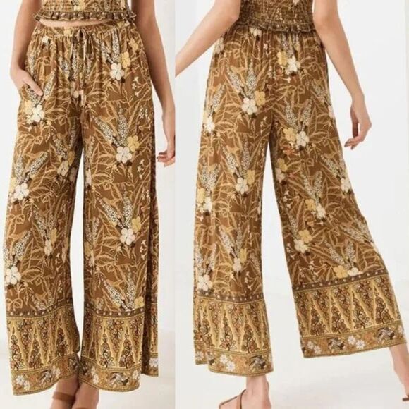 Spell & The Gypsy Collective Women's Size M Bianca Floral Wide Leg Pull On Pants - Picture 5 of 15